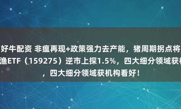 好牛配资 非瘟再现+政策强力去产能，猪周期拐点将至？农牧渔ETF（159275）逆市上探1.5%，四大细分领域获机构看好！